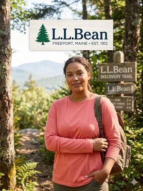 L.L. Bean Women’s Long-Sleeve Tee in Coral